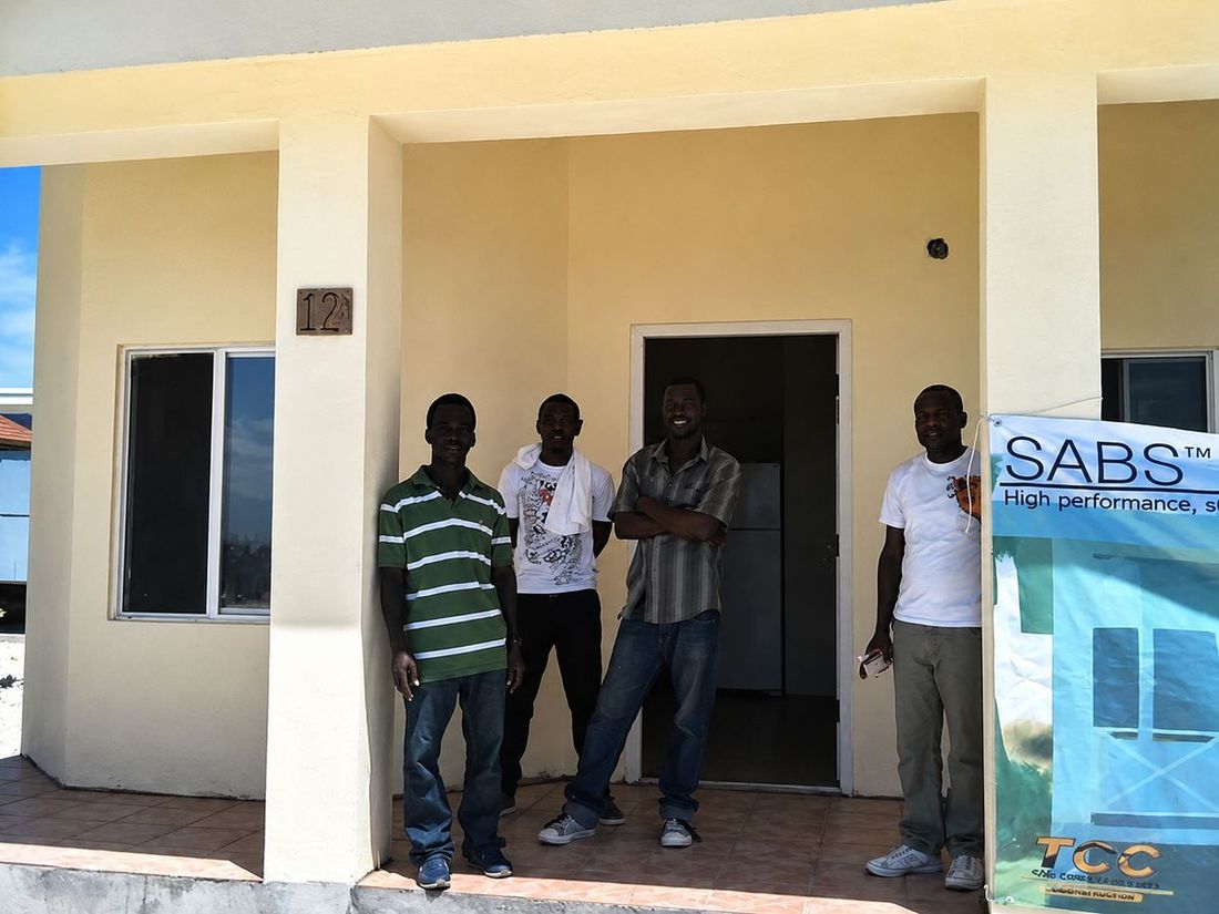 The local crew at their completed home — Haiti 2011