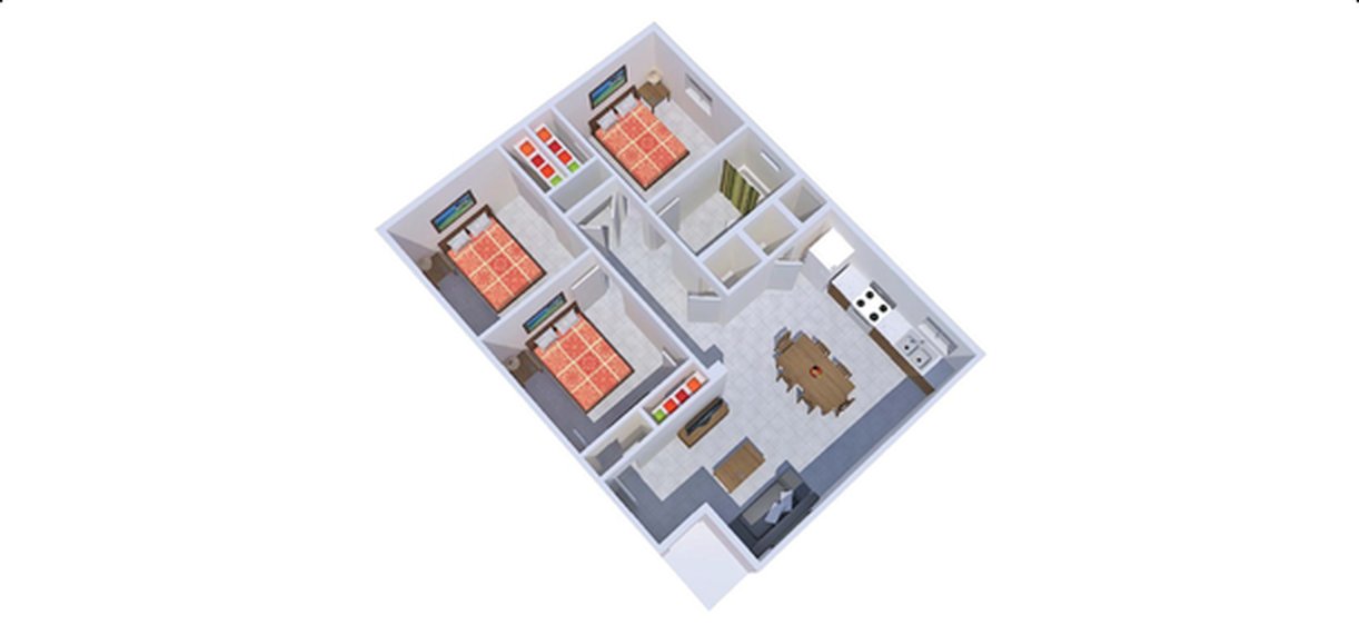 Option B floor plan, 78 square metres, Haiti 2011